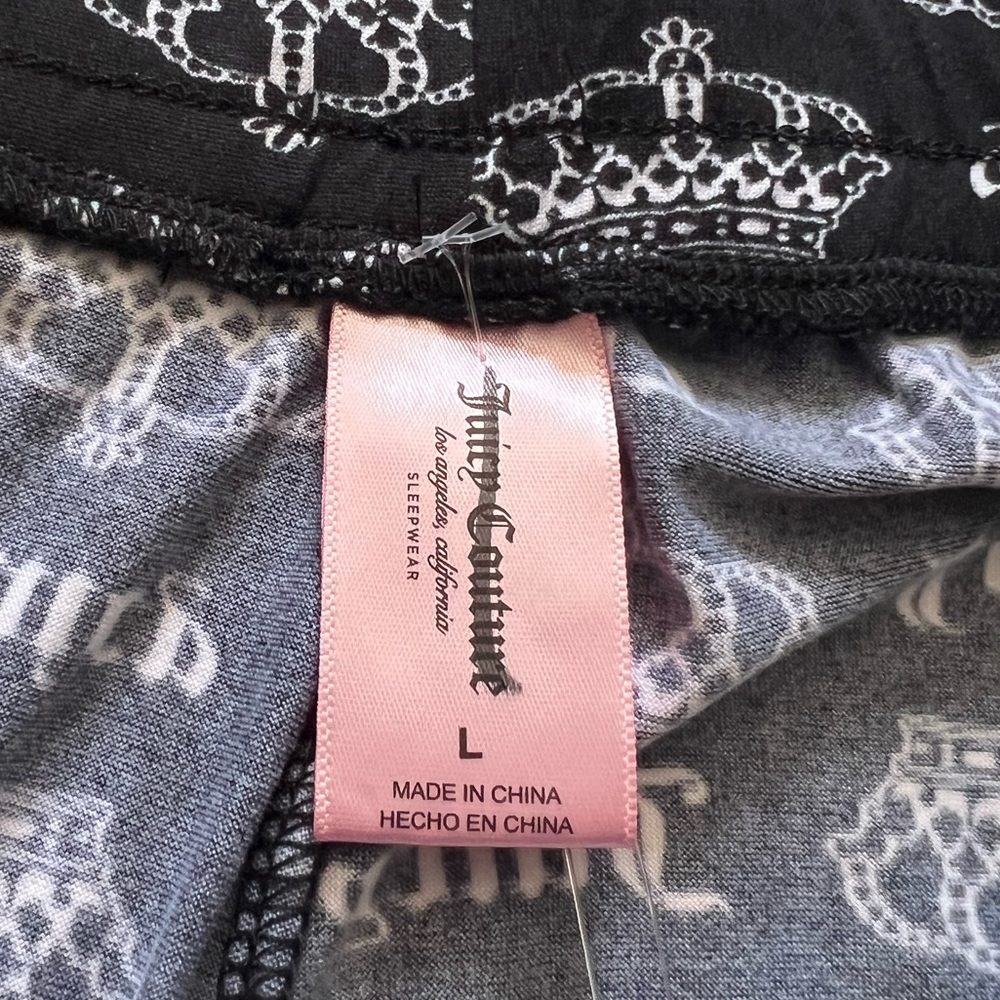 Juicy Couture Logo Pants Black Women’s Large - Picture 3 of 4